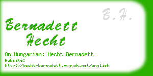bernadett hecht business card
